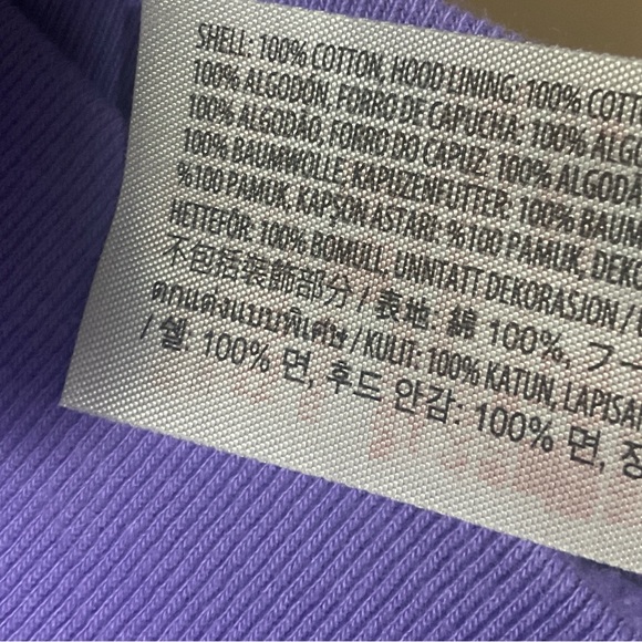 Disney 100 Years of Wonder Sweatshirt Hoodie Size SMALL Purple Embroidered - Picture 11 of 11